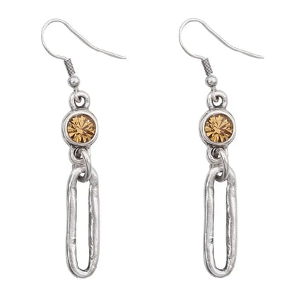 Maple Rose beautiful 925 silver plated earrings featuring Swarovski crystals, hypoallergenic and nickel-free.