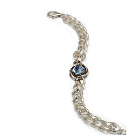 Aurelia Blue bracelet featuring 925 silver plating and Swarovski crystal, hypoallergenic and nickel-free.